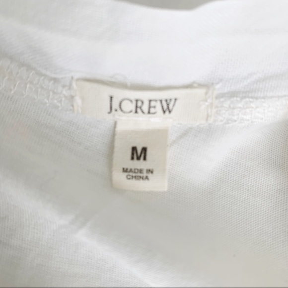 J. Crew Cream Embroidered Front Panel Blouse Sz M - Picture 5 of 7